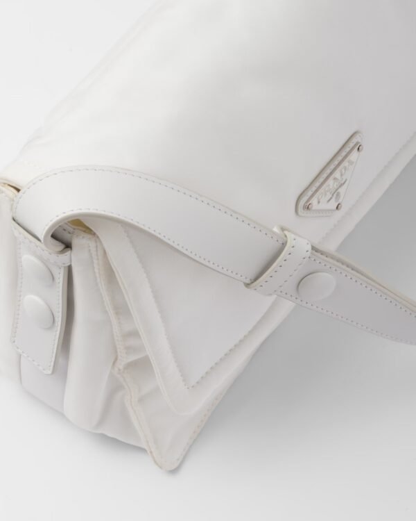 Small-filled Re-Nylon shoulder bag white