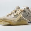 OFF White x Air Jordan 4 Retro Sail  CV9388-100  (Best Quality)