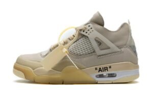 178DB058CF71D.jpg OFF White x Air Jordan 4 Retro Sail CV9388-100 (Best Quality)