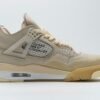 OFF White x Air Jordan 4 Retro Sail  CV9388-100  (Best Quality)