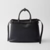 Prada Buckle Medium Leather Double-Belted Handbag