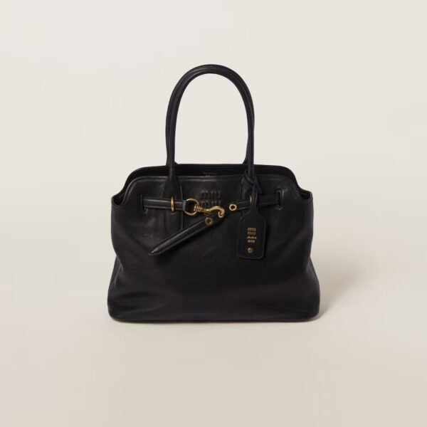 Aventure Nappa Leather Handbag Black