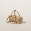 Arcadie Matelassé Large Soft Lamb Leather Handbag Sandy yellow