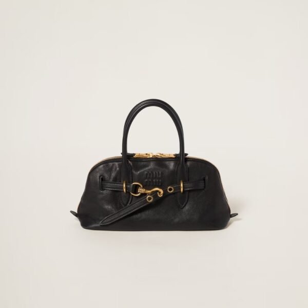 Aventure Nappa Large Leather Handbag Black