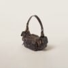 Soft Lamb Nappa Pocket Handbag Coffee Brown