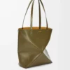 Medium Puzzle Fold tote in shiny calfskin