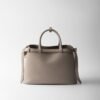 Prada Buckle Medium Leather Double-Belted Handbag