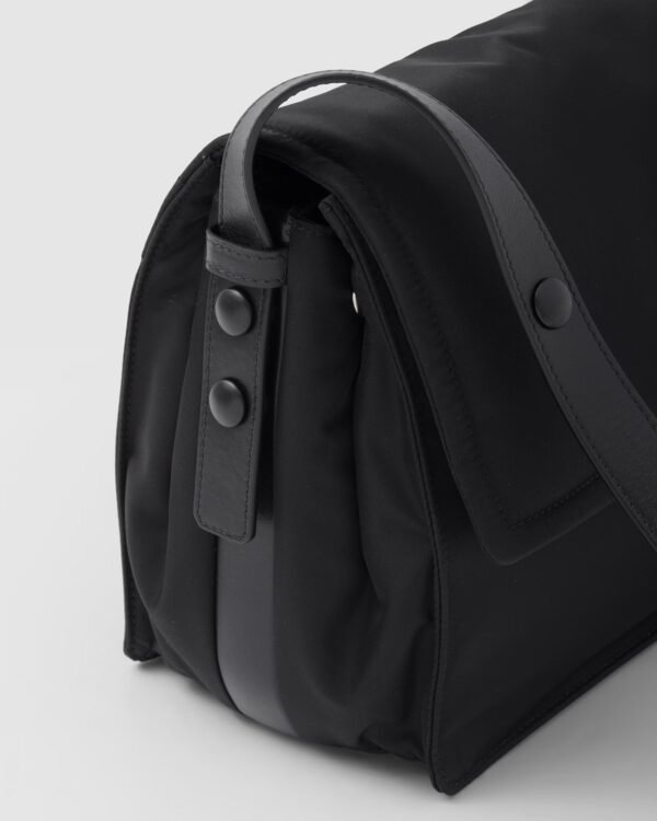 Medium-sized padded Re-Nylon shoulder bag