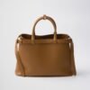 Prada Buckle Medium Leather Double-Belted Handbag
