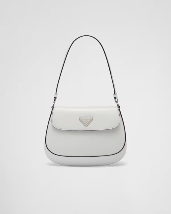 Prada Cleo Small Gloss Leather Flip Shoulder Bag