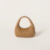 Wander Matelassé Medium Hobo Underarm Bag Caramel color