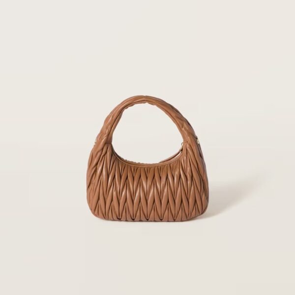 Wander Matelassé Medium Hobo Underarm Bag Cognac