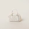Arcadie Matelassé Soft Lamb Leather Handbag White