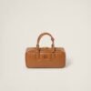 Arcadie Leather Large Handbag Cognac color