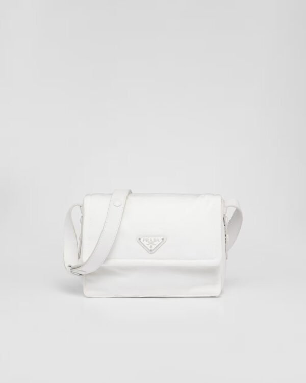Small-filled Re-Nylon shoulder bag white
