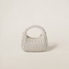 Wander Matelassé Soft Lamb Nappa Small Crescent Moon Bag