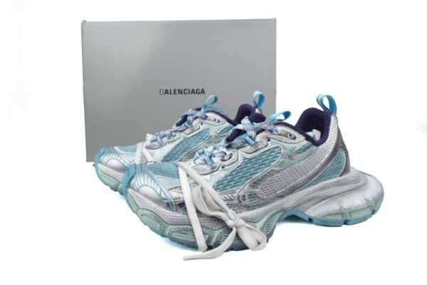 Balenciaga 3XL  White Silver Blue 734734 W3XL5 4095