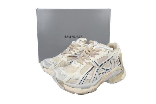 Balenciaga Runner Sneaker White Brown 772767 W3RNY 1205