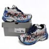 Balenciaga Runner White And Blue Printing 677402 W3RB6 1264