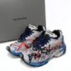 Balenciaga Runner White And Blue Printing 677402 W3RB6 1264