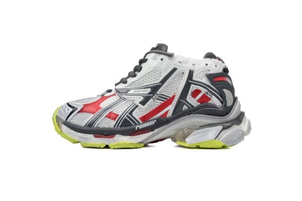 Balenciaga Runner White Black and Red 677402 W3RB2 9167