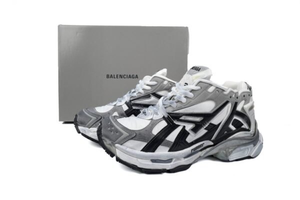 Balenciaga Runner White Black Gray 677402 W3RB2 9012