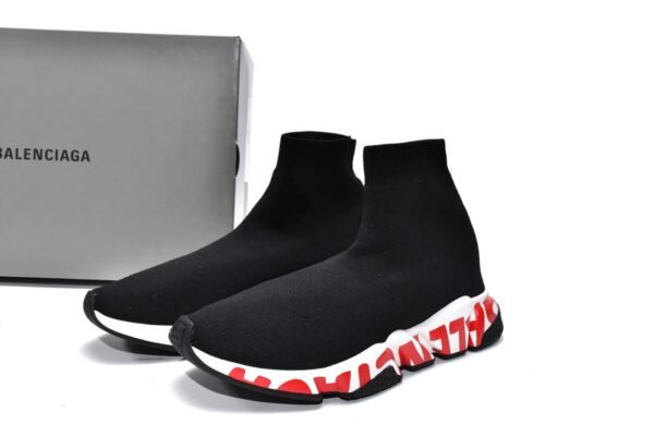 Balenciaga Speed Black(red word)