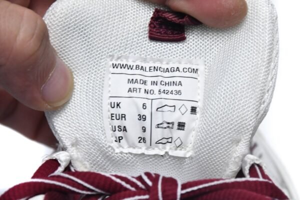 Balenciaga Track  White Claret Red 542436 W1JH 1915