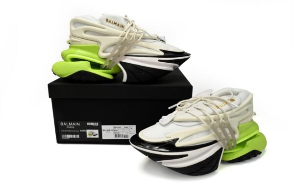 BALMAIN Multikolor Buty sportowe Black white and green YM1VJ309