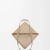 Medium Puzzle Fold tote in shiny calfskin