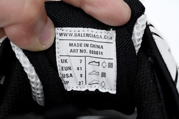 Balenciaga Track 2 Sneaker Black And White 568614 W2GN3 1090