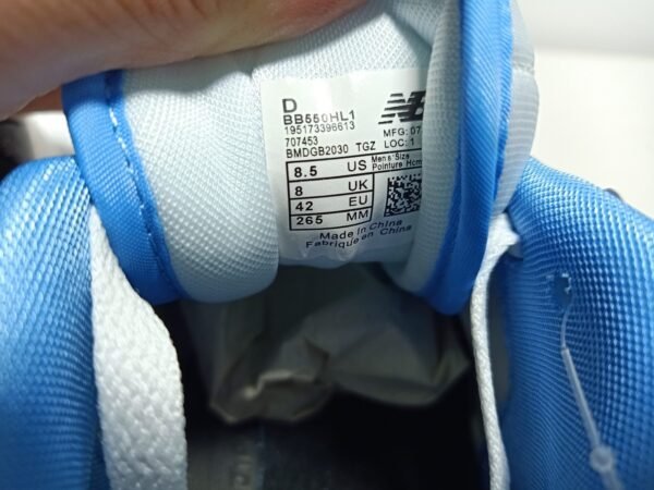 New Balance 550 White University Blue Grey Toe