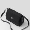 Medium-sized padded Re-Nylon shoulder bag