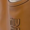 IVY Leather Handbag Cognac color