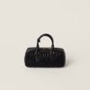 Arcadie Matelassé Large Soft Lamb Leather Handbag Black