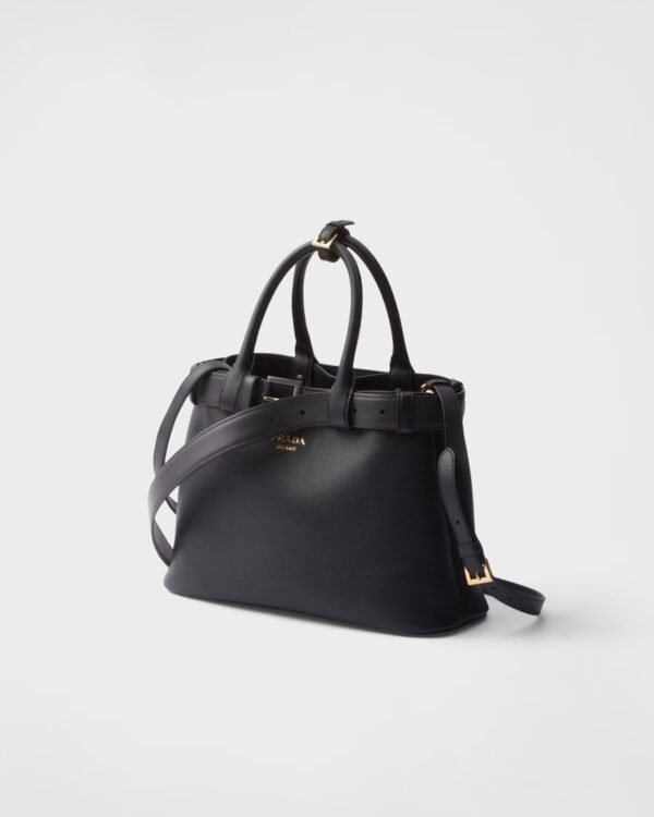 Prada Buckle Small Leather Band Handbag
