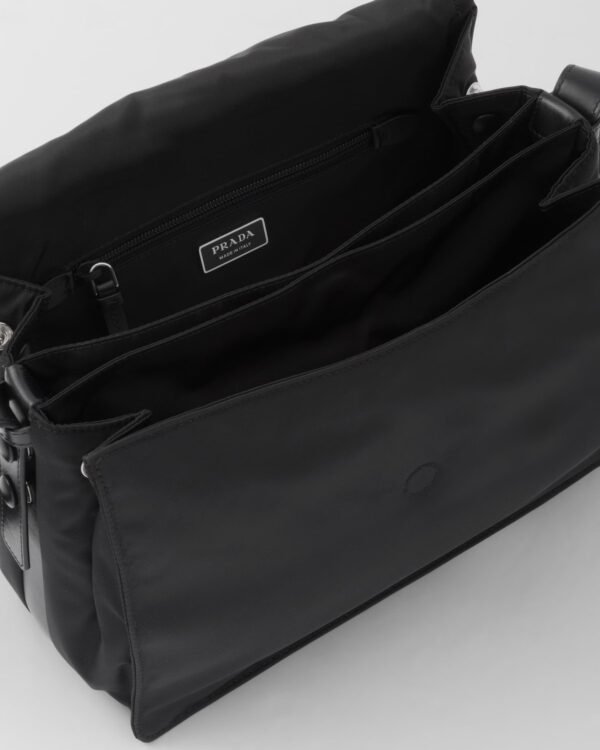 Medium-sized padded Re-Nylon shoulder bag