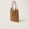 IVY Leather Handbag Cognac color