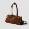 Prada Bonnie Medium Suede Leather Handbag