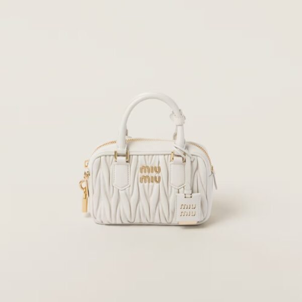 Arcadie Matelassé Soft Lamb Leather Handbag White
