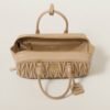 Arcadie Matelassé Large Soft Lamb Leather Handbag Sandy yellow