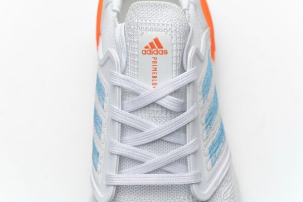 Adidas Ultra Boost  20 White Sharp Blue True Orange EG0768