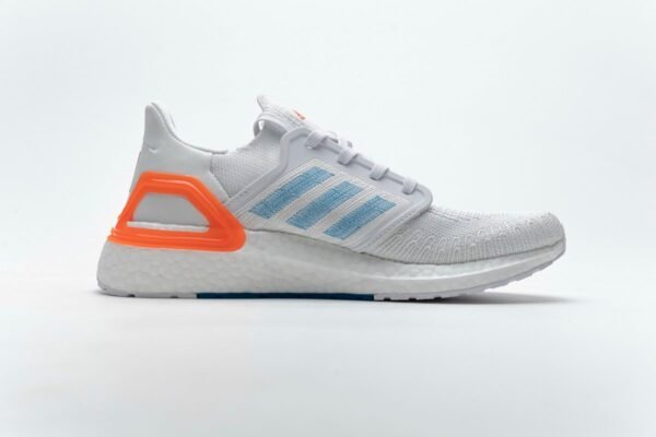 Adidas Ultra Boost  20 White Sharp Blue True Orange EG0768