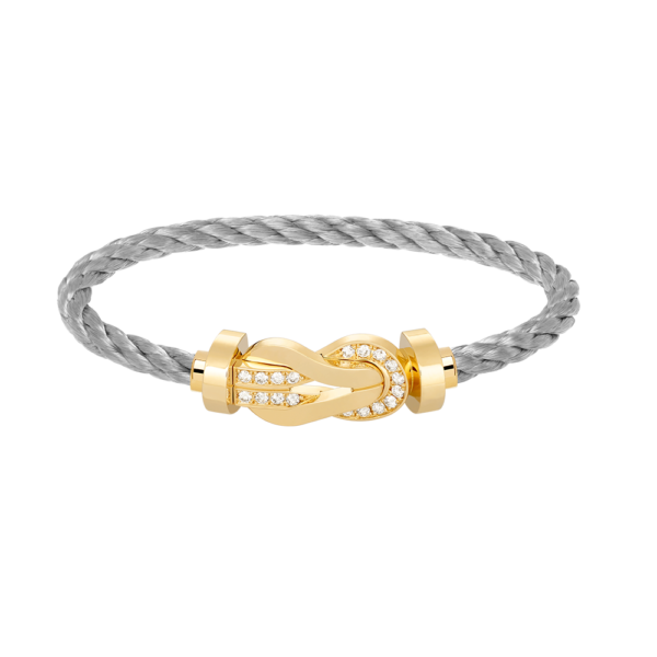 [Eternal Jewelry]CHANCE LARGE 8 FIGURE BUCKLE HALF DIAMOND BRACELET GOLD