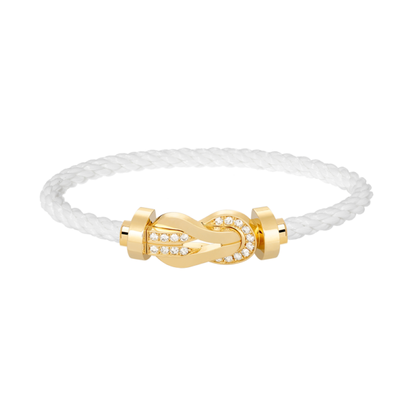 [Eternal Jewelry]CHANCE LARGE 8 FIGURE BUCKLE HALF DIAMOND BRACELET GOLD