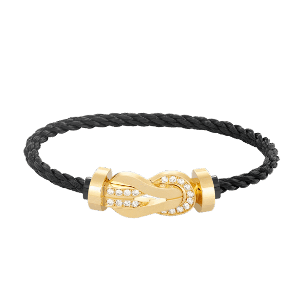[Eternal Jewelry]CHANCE LARGE 8 FIGURE BUCKLE HALF DIAMOND BRACELET GOLD