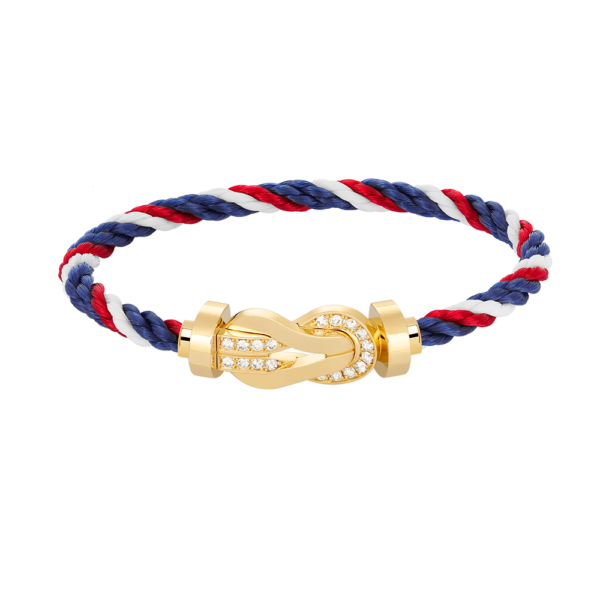 [Eternal Jewelry]CHANCE LARGE 8 FIGURE BUCKLE HALF DIAMOND BRACELET GOLD