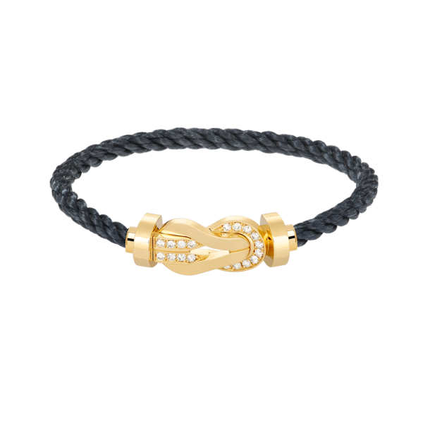 [Eternal Jewelry]CHANCE LARGE 8 FIGURE BUCKLE HALF DIAMOND BRACELET GOLD
