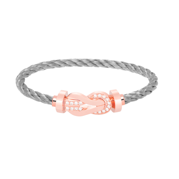 [Eternal Jewelry]CHANCE LARGE 8 FIGURE BUCKLE HALF DIAMOND BRACELET ROSE GOLD