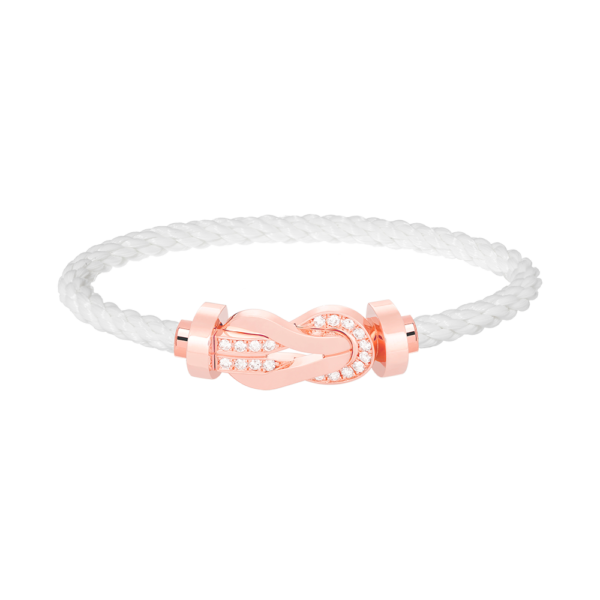 [Eternal Jewelry]CHANCE LARGE 8 FIGURE BUCKLE HALF DIAMOND BRACELET ROSE GOLD